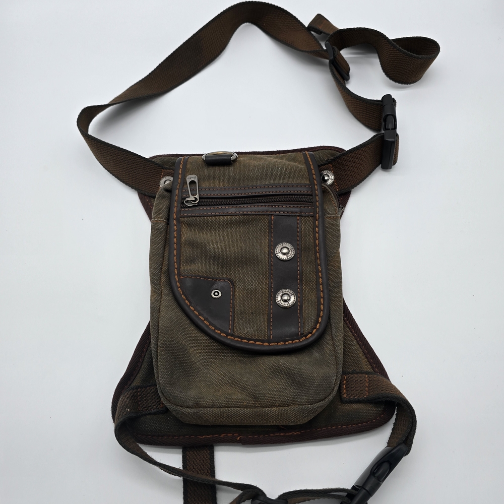 Men's Brown Belt Bag with Adjustable Strap